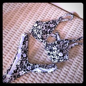 Teenie weenie thong bikini! Floral
